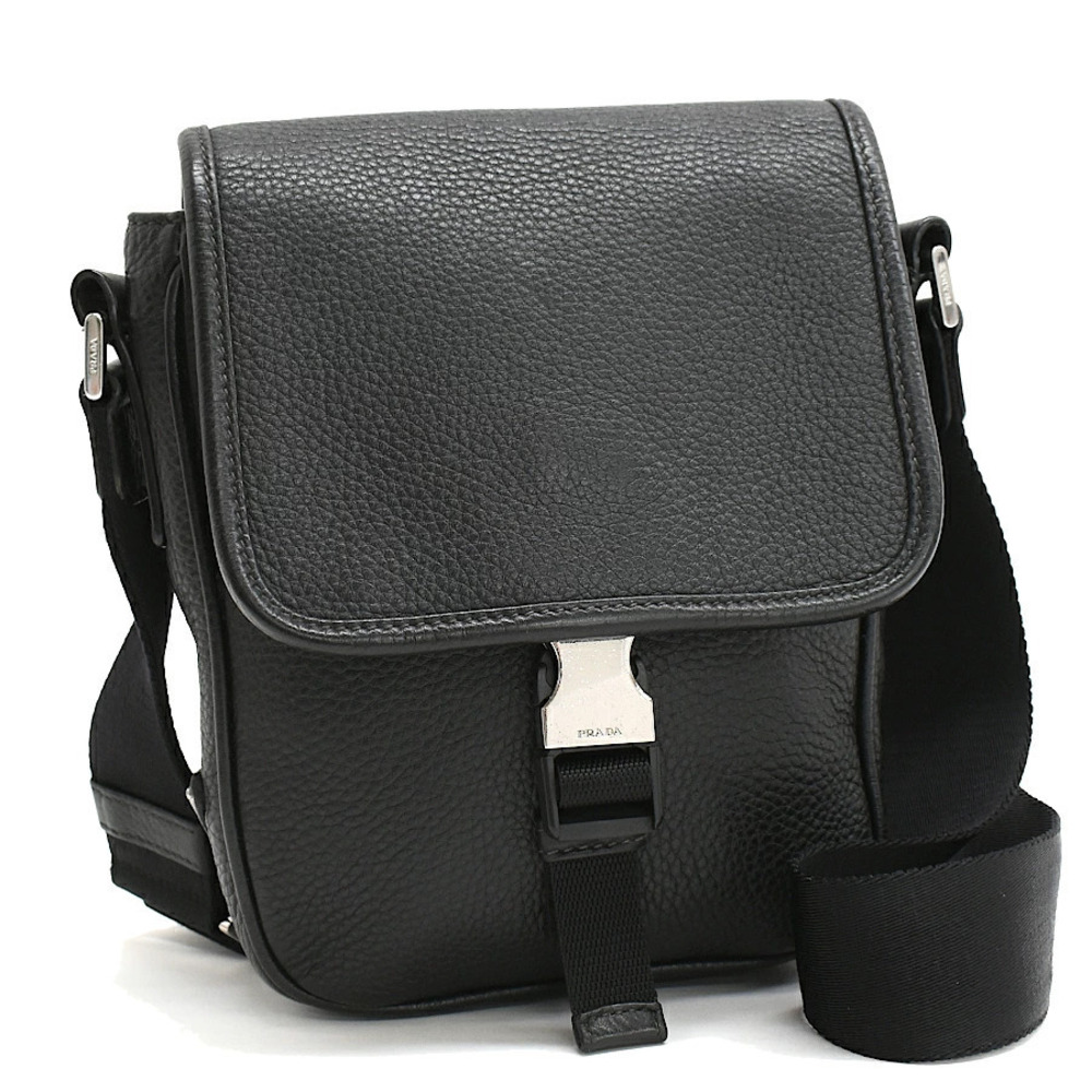 Prada Tessuto Crossbody Bag Leather Black